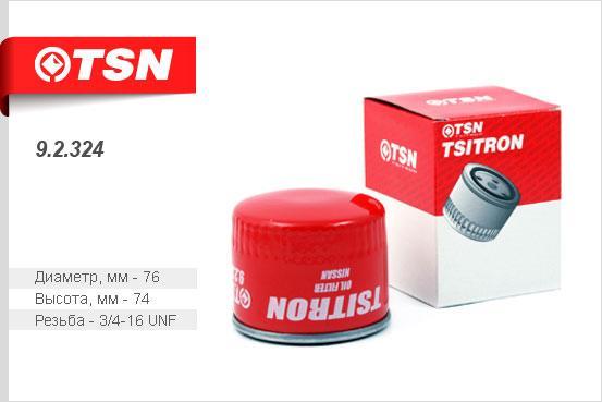 TSN 9.2.324 Oil Filter 92324: Buy near me in Poland at 2407.PL - Good price!