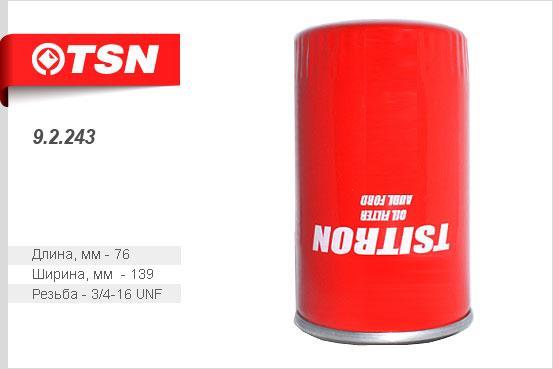 TSN 9.2.243 Oil Filter 92243: Buy near me in Poland at 2407.PL - Good price!