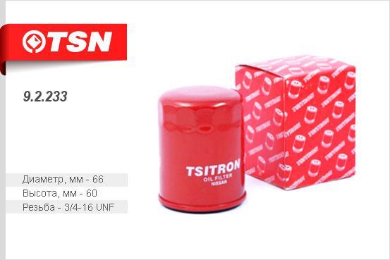 TSN 9.2.233 Масляный фильтр 92233: Отличная цена - Купить в Польше на 2407.PL!