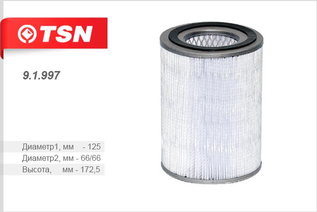 TSN 9.1.997 Air filter 91997: Buy near me in Poland at 2407.PL - Good price!