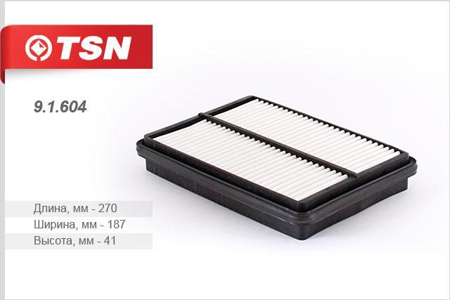 TSN 9.1.604 Air filter 91604: Buy near me in Poland at 2407.PL - Good price!