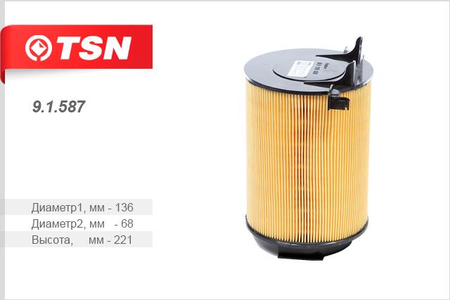 TSN 9.1.587 Filtr powietrza 91587: Dobra cena w Polsce na 2407.PL - Kup Teraz!