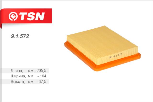 TSN 9.1.572 Air filter 91572: Buy near me in Poland at 2407.PL - Good price!