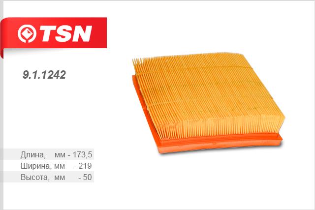 TSN 9.1.1242 Air filter 911242: Buy near me in Poland at 2407.PL - Good price!
