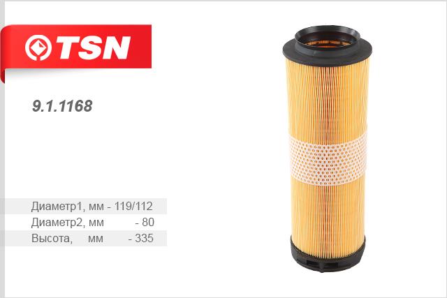 TSN 9.1.1168 Filtr powietrza 911168: Dobra cena w Polsce na 2407.PL - Kup Teraz!