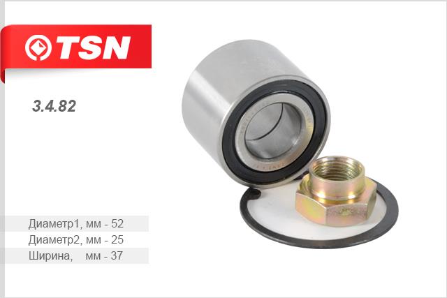 TSN 3.4.82 Wheel bearing 3482: Buy near me in Poland at 2407.PL - Good price!