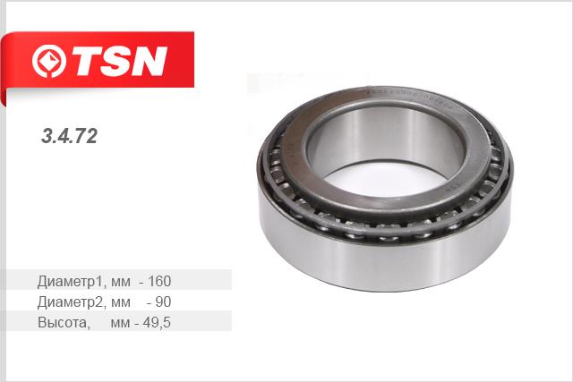 TSN 3.4.72 Wheel hub bearing 3472: Buy near me in Poland at 2407.PL - Good price!