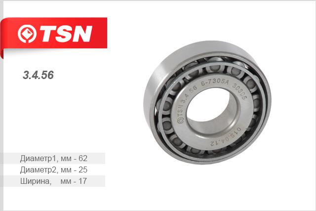 TSN 3.4.56 Front wheel bearing 3456: Buy near me in Poland at 2407.PL - Good price!