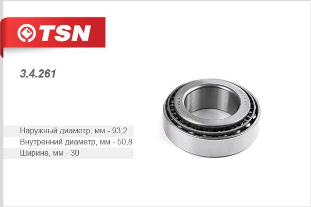TSN 3.4.261 Wheel hub bearing 34261: Buy near me in Poland at 2407.PL - Good price!