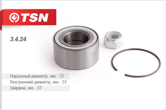 TSN 3.4.24 Front Wheel Bearing Kit 3424: Buy near me in Poland at 2407.PL - Good price!