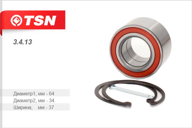 TSN 3.4.13 Front Wheel Bearing Kit 3413: Buy near me in Poland at 2407.PL - Good price!