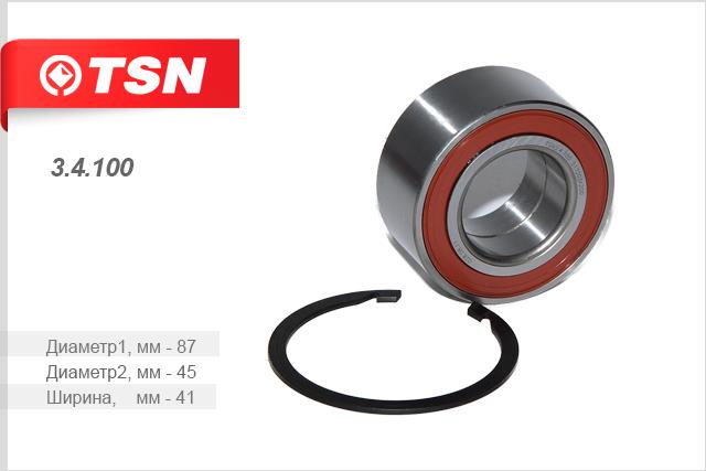 TSN 3.4.100 Wheel bearing 34100: Buy near me in Poland at 2407.PL - Good price!