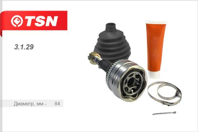 TSN 3.1.29 CV joint 3129: Buy near me in Poland at 2407.PL - Good price!