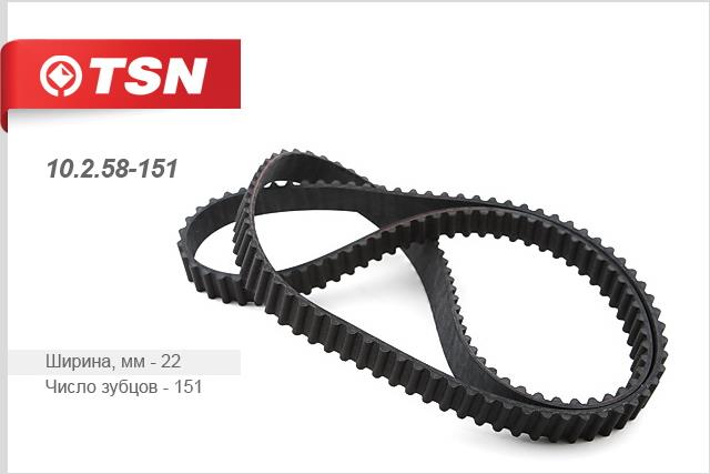 TSN 10.2.58-151 Timing belt 10258151: Buy near me in Poland at 2407.PL - Good price!
