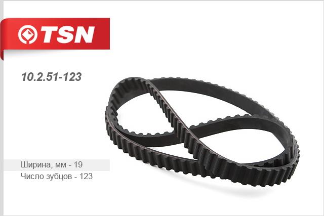 TSN 10.2.51-123 Timing belt 10251123: Buy near me in Poland at 2407.PL - Good price!