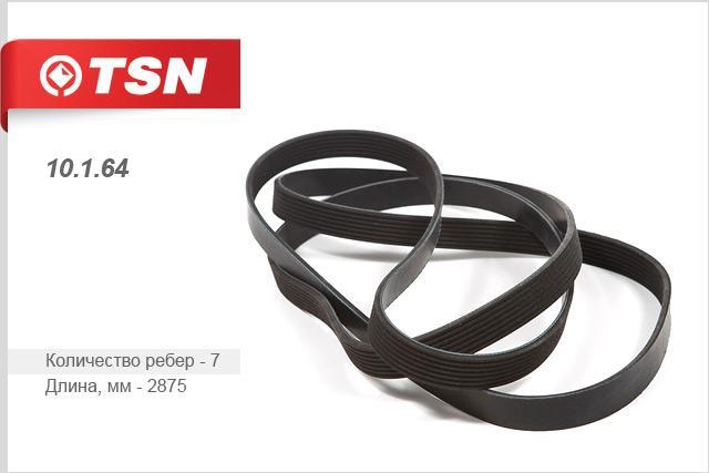 TSN 10.1.64 V-Ribbed Belt 10164: Buy near me in Poland at 2407.PL - Good price!