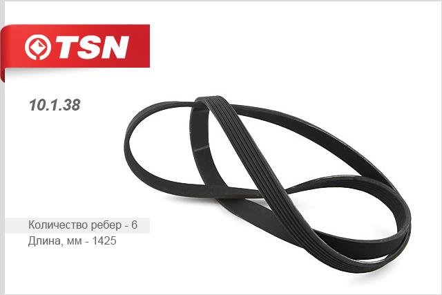 TSN 10.1.38 V-Ribbed Belt 10138: Buy near me in Poland at 2407.PL - Good price!