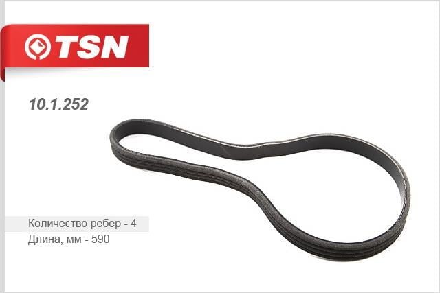 TSN 10.1.252 V-Ribbed Belt 101252: Buy near me in Poland at 2407.PL - Good price!
