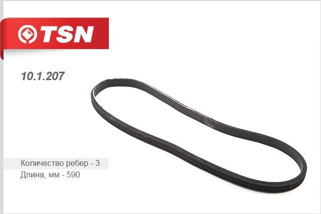 TSN 10.1.207 V-Ribbed Belt 101207: Buy near me in Poland at 2407.PL - Good price!