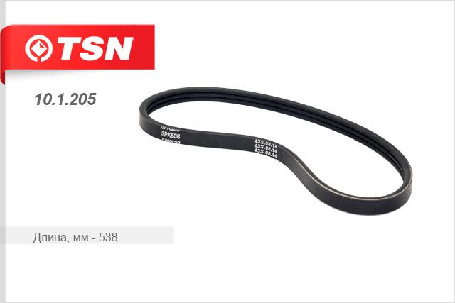 TSN 10.1.205 V-Ribbed Belt 101205: Buy near me in Poland at 2407.PL - Good price!