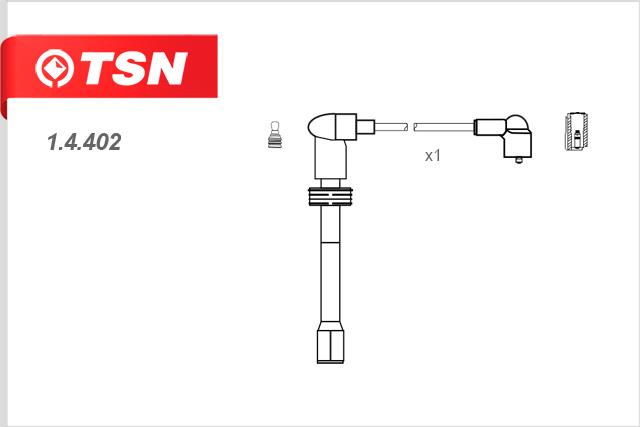 TSN 1.4.402 Przewód wysokiego napięcia 14402: Dobra cena w Polsce na 2407.PL - Kup Teraz!