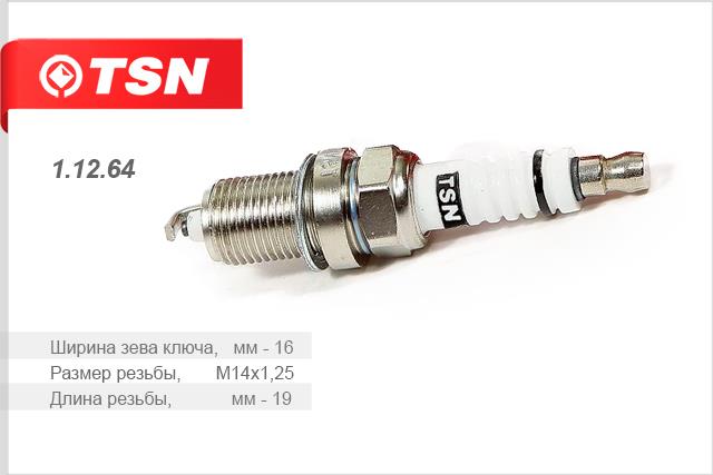 TSN 1.12.64 Spark plug 11264: Buy near me in Poland at 2407.PL - Good price!