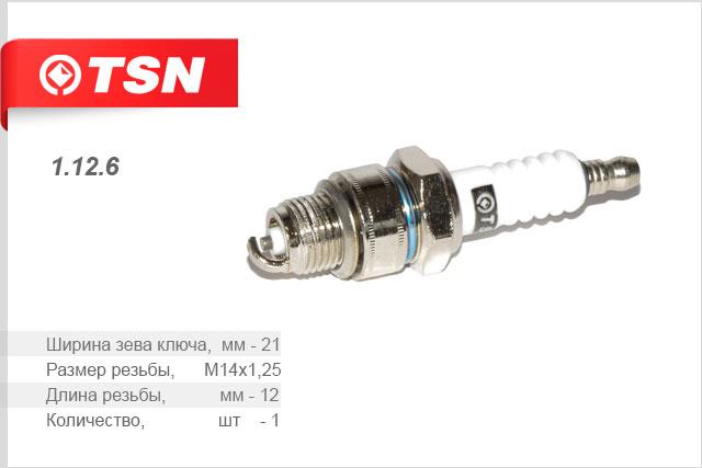 TSN 1.12.6 Spark plug 1126: Buy near me in Poland at 2407.PL - Good price!