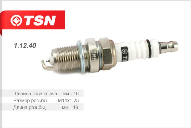 TSN 1.12.40 Spark plug 11240: Buy near me in Poland at 2407.PL - Good price!