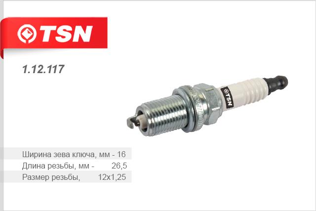 TSN 1.12.117 Spark plug 112117: Buy near me in Poland at 2407.PL - Good price!