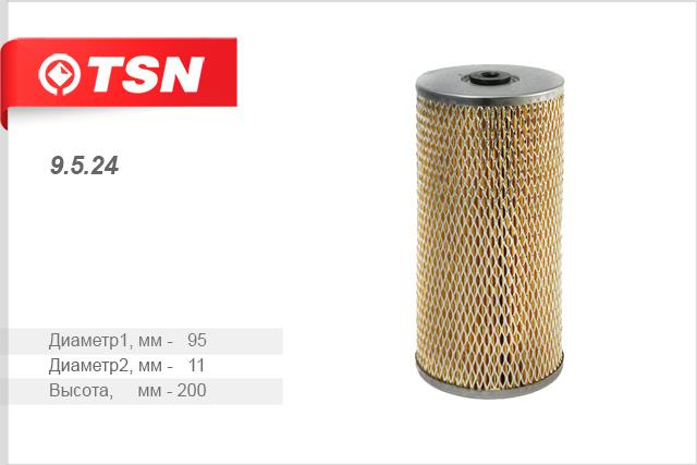 TSN 9.5.24 Масляный фильтр 9524: Отличная цена - Купить в Польше на 2407.PL!