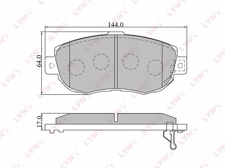 LYNXauto BD-7524 Brake Pad Set, disc brake BD7524: Buy near me in Poland at 2407.PL - Good price!