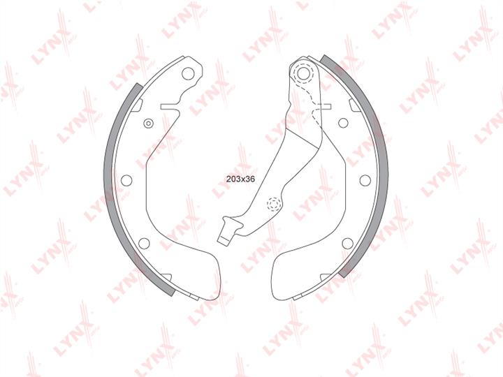 LYNXauto BS-1802 Brake shoe set BS1802: Buy near me at 2407.PL in Poland at an Affordable price!