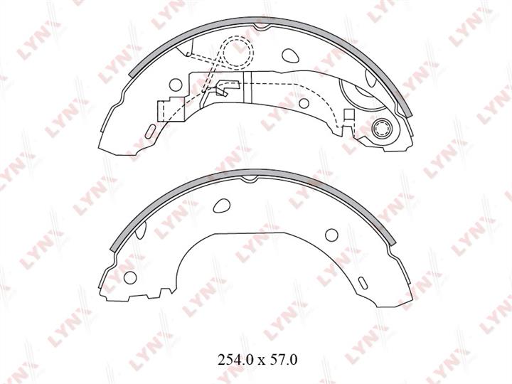 LYNXauto BS-2800 Brake shoe set BS2800: Buy near me in Poland at 2407.PL - Good price!