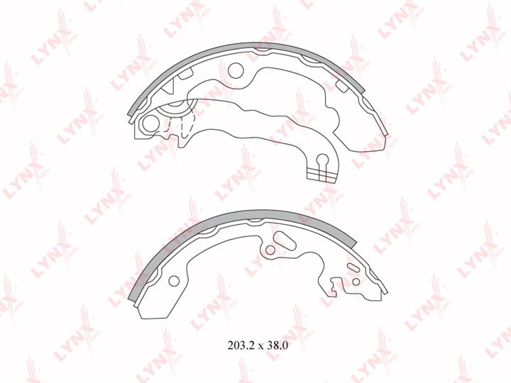 LYNXauto BS-3000 Brake shoe set BS3000: Buy near me at 2407.PL in Poland at an Affordable price!