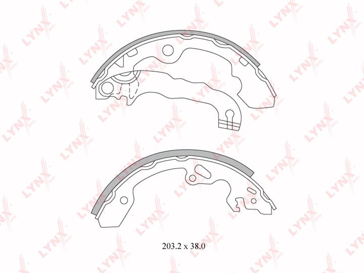 LYNXauto BS-3000 Brake shoe set BS3000: Buy near me in Poland at 2407.PL - Good price!