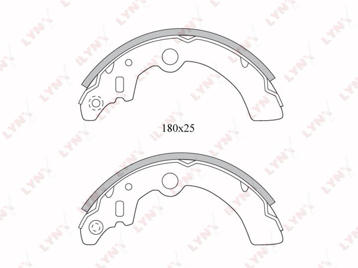 LYNXauto BS-5101 Brake shoe set BS5101: Buy near me at 2407.PL in Poland at an Affordable price!