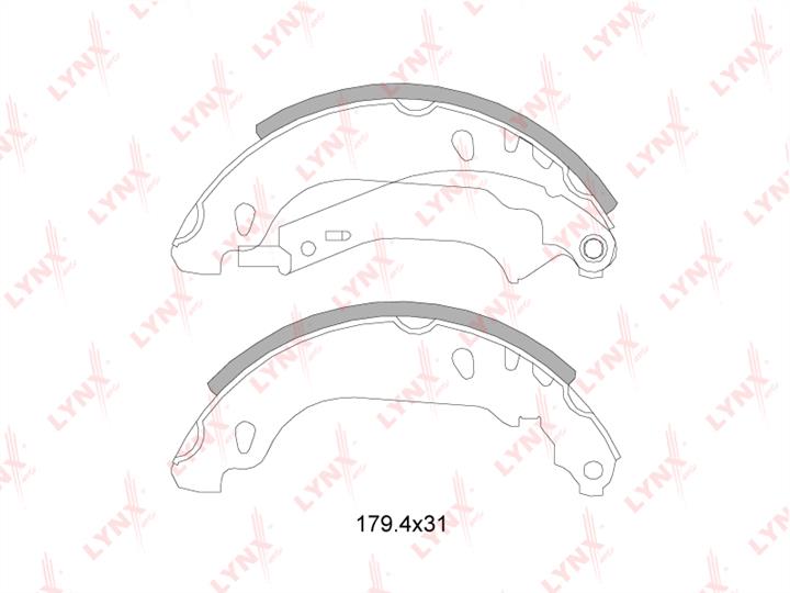 LYNXauto BS-6101 Brake shoe set BS6101: Buy near me at 2407.PL in Poland at an Affordable price!