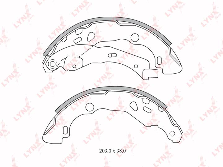 LYNXauto BS-6300 Brake shoe set BS6300: Buy near me at 2407.PL in Poland at an Affordable price!