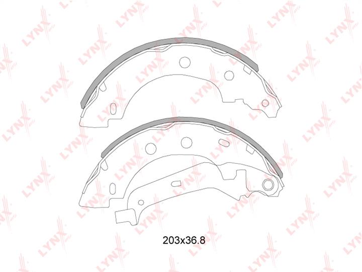 LYNXauto BS-6302 Brake shoe set BS6302: Buy near me in Poland at 2407.PL - Good price!