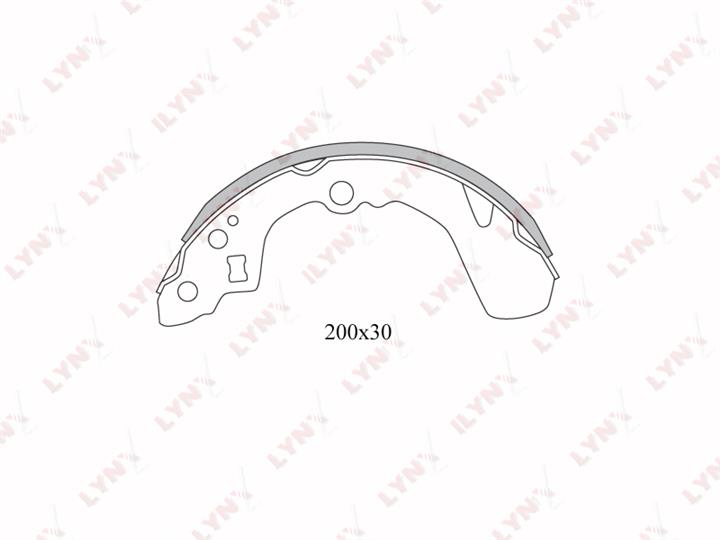 LYNXauto BS-7302 Brake shoe set BS7302: Buy near me at 2407.PL in Poland at an Affordable price!