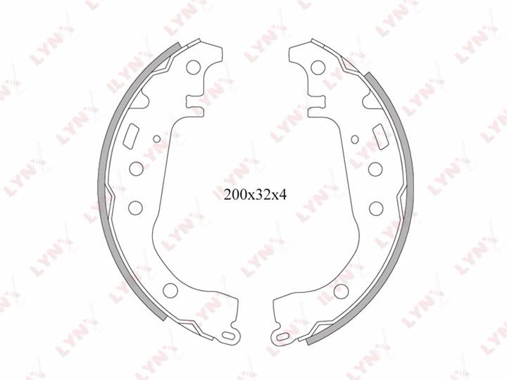 LYNXauto BS-7501 Brake shoe set BS7501: Buy near me at 2407.PL in Poland at an Affordable price!