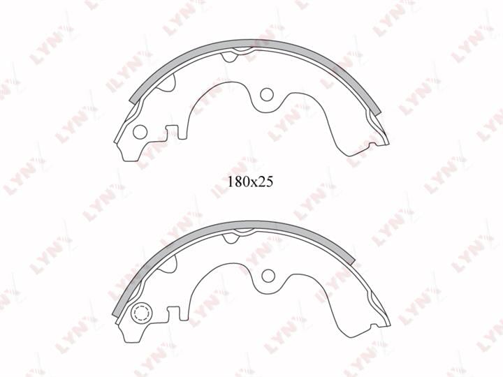 LYNXauto BS-7510 Brake shoe set BS7510: Buy near me at 2407.PL in Poland at an Affordable price!