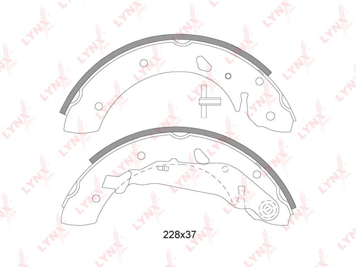 LYNXauto BS-7525 Brake shoe set BS7525: Buy near me at 2407.PL in Poland at an Affordable price!
