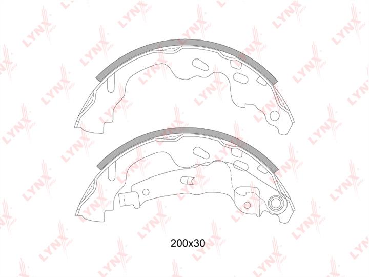 LYNXauto BS-7526 Brake shoe set BS7526: Buy near me at 2407.PL in Poland at an Affordable price!