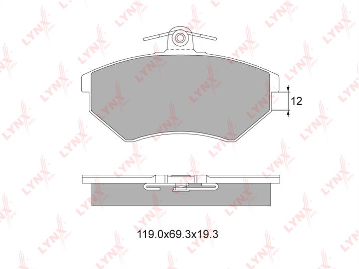 LYNXauto BD-1205 Тормозные колодки дисковые, комплект BD1205: Отличная цена - Купить в Польше на 2407.PL!