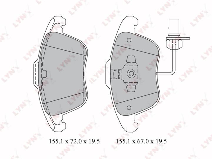 LYNXauto BD-1220 Brake Pad Set, disc brake BD1220: Buy near me in Poland at 2407.PL - Good price!