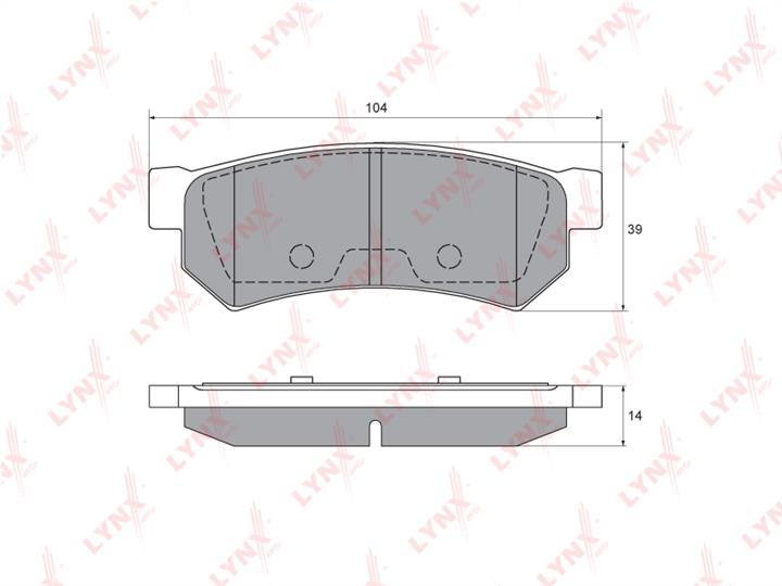 LYNXauto BD-1814 Brake Pad Set, disc brake BD1814: Buy near me in Poland at 2407.PL - Good price!