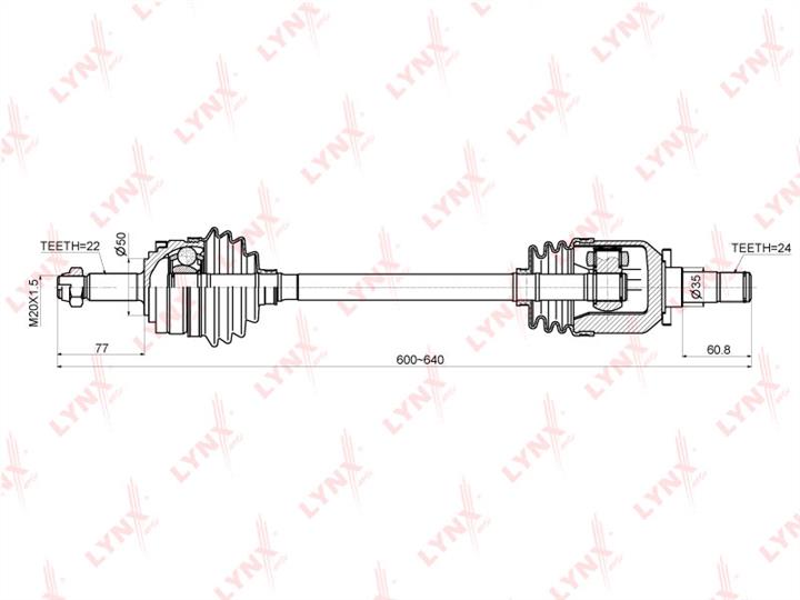 LYNXauto CD-4601 Drive shaft CD4601: Buy near me in Poland at 2407.PL - Good price!