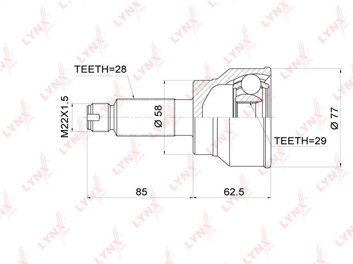 LYNXauto CO-3680 CV joint CO3680: Buy near me in Poland at 2407.PL - Good price!