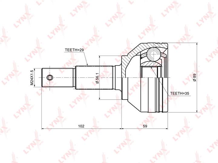 LYNXauto CO-3703 Przegub homokinetyczny CO3703: Dobra cena w Polsce na 2407.PL - Kup Teraz!